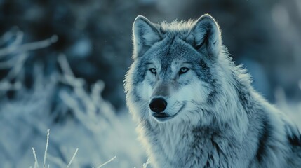 Obraz premium wolf with beautiful soft fur