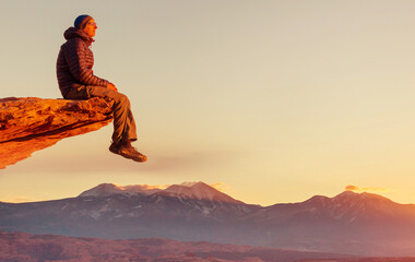 Man on the cliff