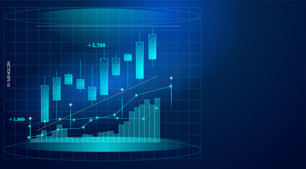 Trading chart background, suitable for stock marker, forex, cryptocurrency and index. Vector illustration