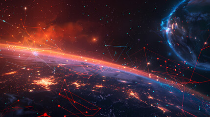 Obraz premium Global network concept