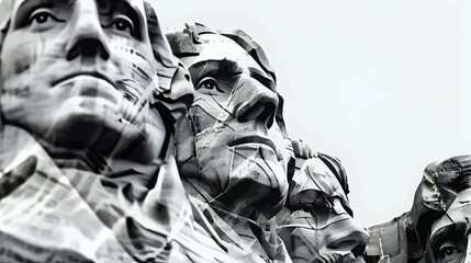 Mount Rushmore vector isolated on white