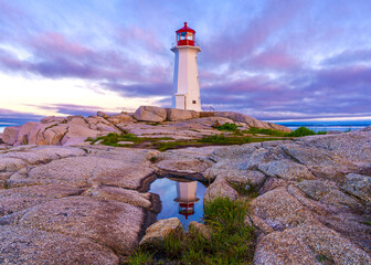 Peggy's Cove Lighthouse Reflectoin.