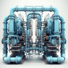 Obraz premium pipelines modern power plant UHD Wallpaper