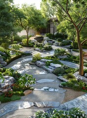 Fototapeta premium Landscaped Garden Design