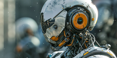 Cyborg robots futuristic mechanics	
