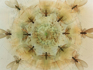 Cicada abstract pattern