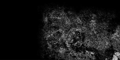 Black and white abstract grunge old concrete wall texture stain isolated overlay decorative vintage background.