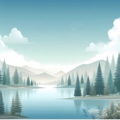 Fototapeta premium beautiful natural scenery in the form of background, Generative AI