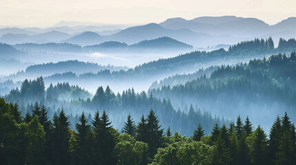 Black forest colouring landscape. Illustration of the Black Forest in Germany