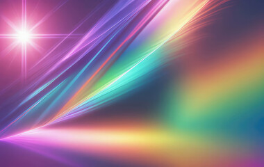 Rainbow light refraction texture overlay effect, holographic reflections background for design.
Generative AI.