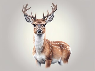 A quality colored pencil drawing of a cute and lovely Deer 