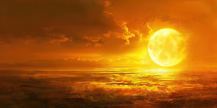 Embrace the Golden Hour: Stunning Sunset Over the Horizon