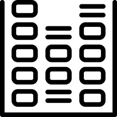 Obraz premium Simple, bold checklist icon in black and white with boxes and lines