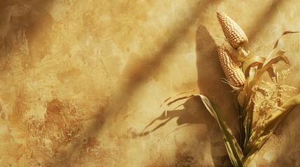 corn on the cob with space area for text