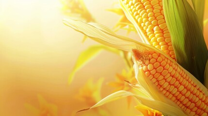 corn on the cob with space area for text