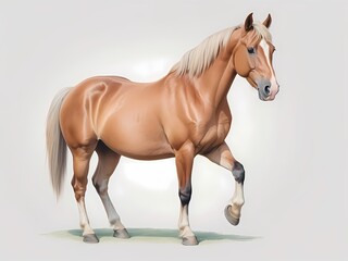 Obraz premium A quality colored pencil drawing of a cute and lovely Horse
