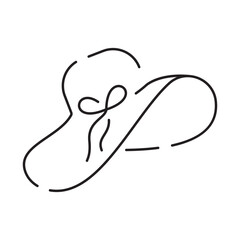 Line icon of summer and beach. Outline symbol summer vacation