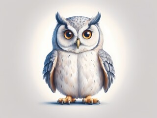 Obraz premium A quality colored pencil drawing of a cute and lovely Owl