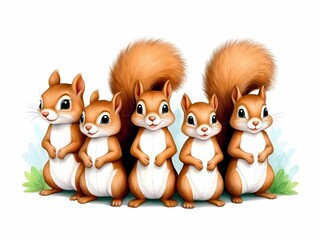 Obraz premium A quality colored pencil drawing of a cute and lovely Squirrel