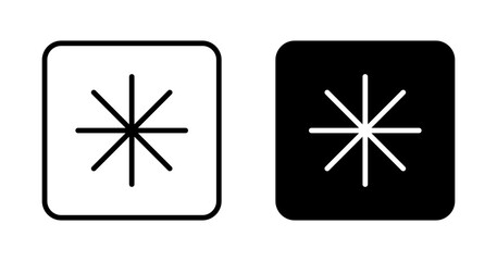 Asterisk icon set. password or passcode asterisk vector icon in black and blue color.