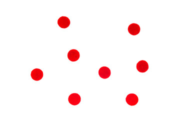 red color sweet circle shape . sugar yummy balls candy Isolated on A Transparent Background
