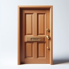 Home door isolated on a white background