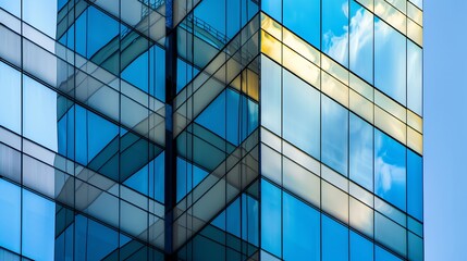 Obraz premium Exploring abstract architectural details. unique angles, patterns, textures, and reflections