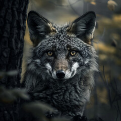 Fototapeta premium grey wolf portrait