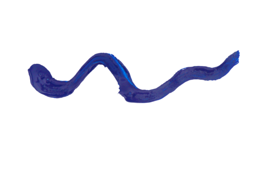 bold blue stroke of paint with brush marks Isolated on A Transparent Background - Powered by Adobe