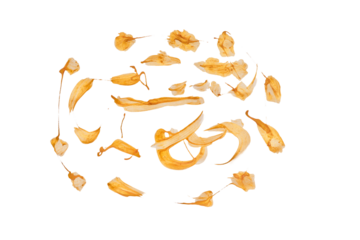 Orange abstract colour inc in water flowing Isolated on A Transparent Background