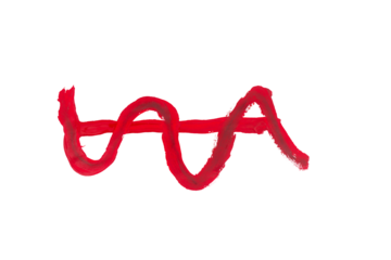 red smear of lipstick Isolated on A Transparent Background