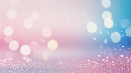 Blue and pink abstract background with bokeh