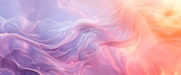 Obraz premium An enchanting abstract background adorned with graceful curves and gentle gradients, resembling a dreamy sunset sky.