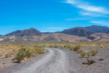 Landscape of Atacama Desert from Yerbas Buenas Petroglyphs site - Atacama, Chile