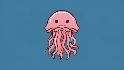 Obraz premium Cheerful Jellyfish T-shirt Print