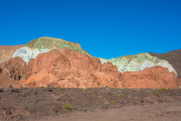 View of the beautiful Rainbow Valley (Valle del Arcoíris) at the Atacama Desert - Atacama, Chile