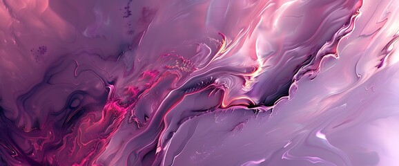 Obraz premium A mesmerizing abstract composition with fluid, seamless shapes in shades of pink and purple, evoking a sense of tranquility and serenity.