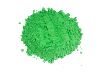 Chlorella algae powder scattered Isolated on A Transparent Background