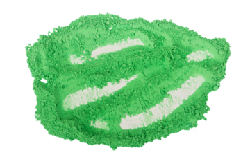 Green graphic color patches brush Isolated on A Transparent Background