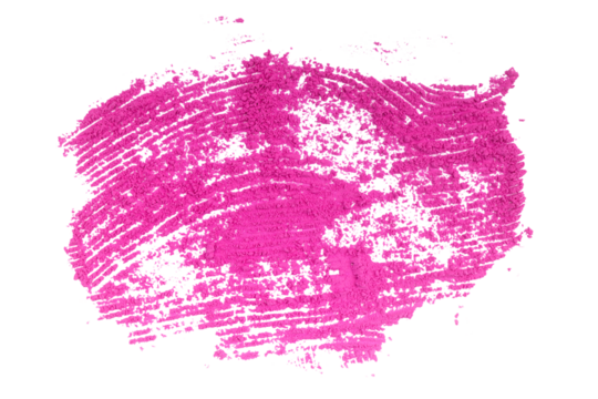 top view of four colors of holi powder for Hindu spring festival Isolated on A Transparent Background