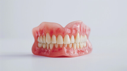 Obraz premium Realistic Denture Model on White Background