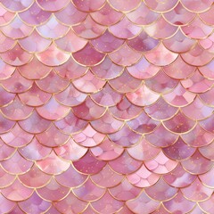 Pink Gold Mermaid Scales Texture with Glitter