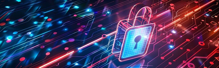 Big Data science analysis business technology concept on virtual screen secure data and cyber security