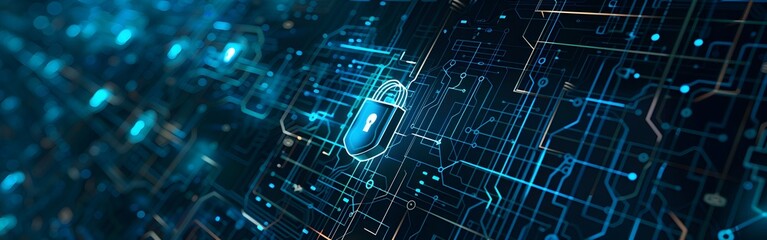 Big Data science analysis business technology concept on virtual screen secure data and cyber security