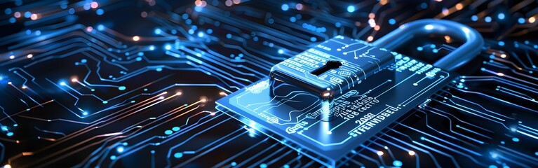 Big Data science analysis business technology concept on virtual screen secure data and cyber security