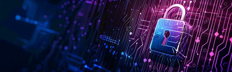 Big Data science analysis business technology concept on virtual screen secure data and cyber security