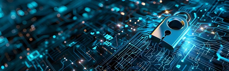 Big Data science analysis business technology concept on virtual screen secure data and cyber security