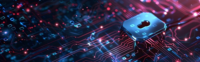 Big Data science analysis business technology concept on virtual screen secure data and cyber security