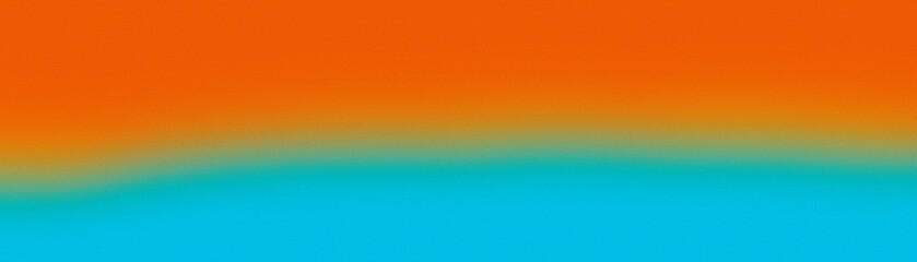abstract noisy blurry gradient background with grain texture multicolor blue, turquoise and orange vintage retro