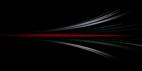 Fototapeta premium Beautiful Abstract dark Background with Speed Silky Red And Gray Wave Shapes